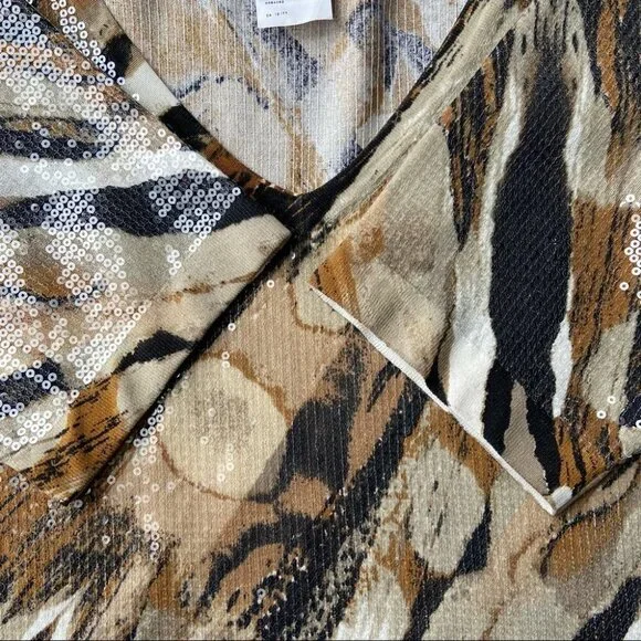 Marina Rinaldi Abstract Sequins Knit Blouse - Picture 13 of 16